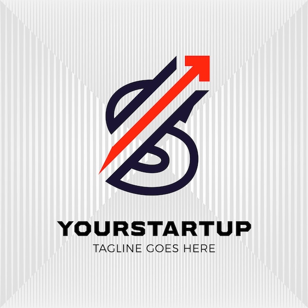 Trazado mezclado con la letra inicial S logotipo flecha moderna logotipo