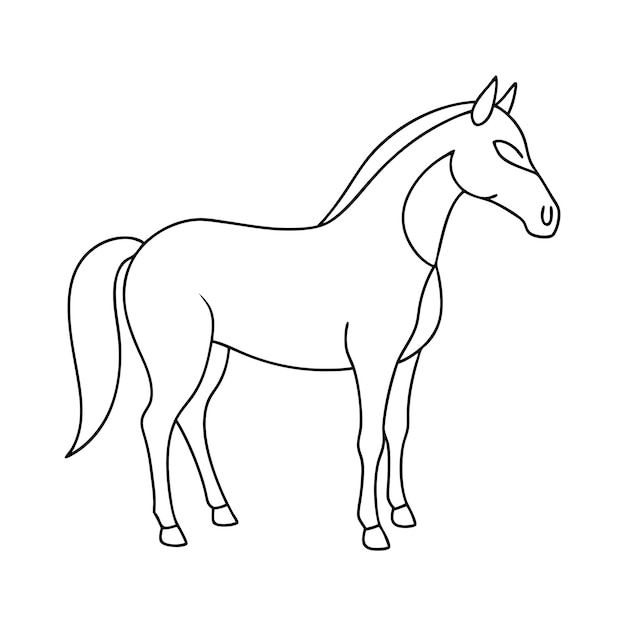 Trazado de una sola línea de carreras de cría y salto de caballos