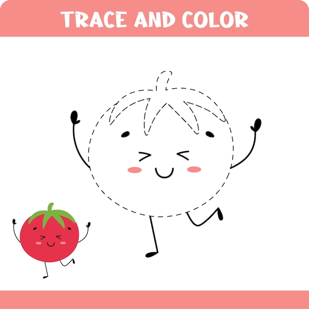 Trazar y colorear tomate