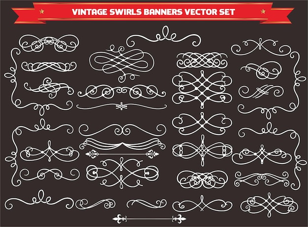 Vector trazo de adorno de remolino. rizos ornamentales, divisor de remolinos y adornos de filigrana ilustraciones vectoriales s