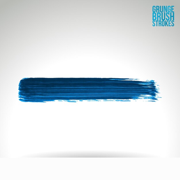 Trazo de pincel azul y textura. Grunge vector abstracto mano - elemento pintado.