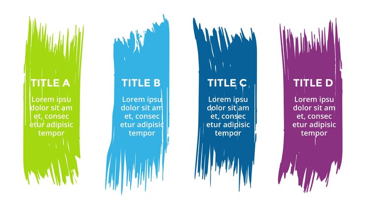 Vector trazo de pincel banner plantilla de diapositiva de infografía presentación elemento web impresión o gráficos