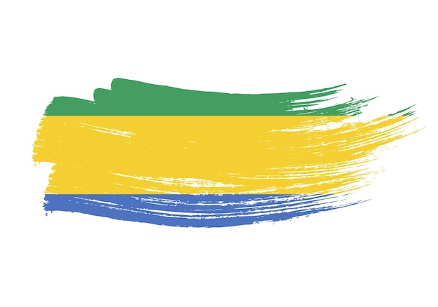 Trazo de pincel grunge con bandera nacional bandera de pintura de acuarela símbolo cartel banne de la bandera nacional dibujo de acuarela de estilo vector aislado sobre fondo blanco