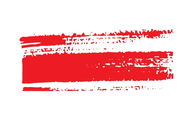Trazo de pincel grunge rojo