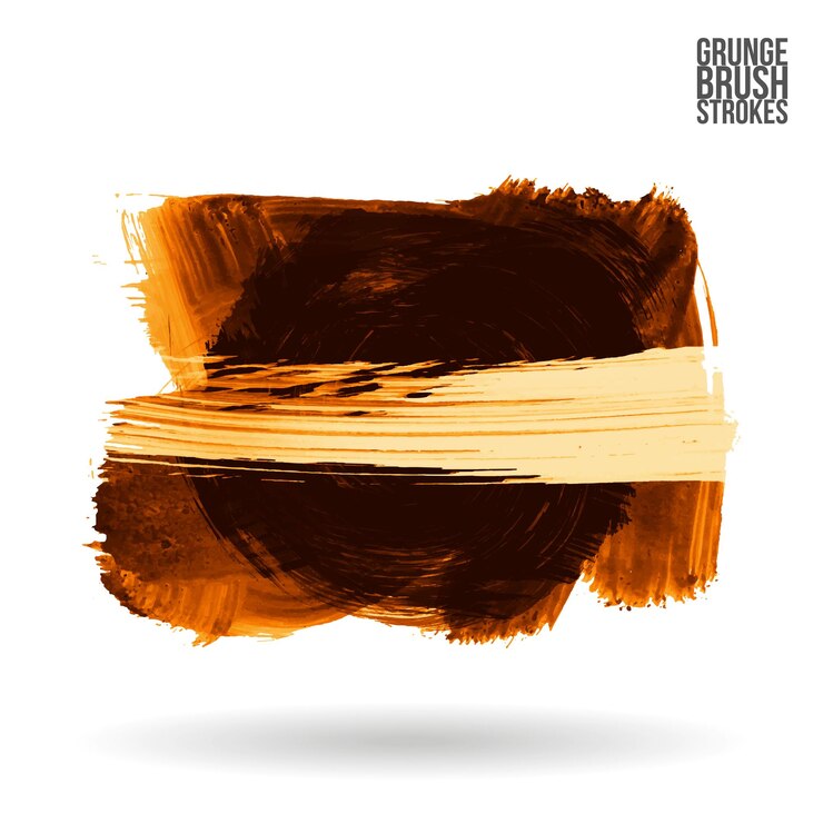 Vector trazo de pincel naranja y textura. grunge vector abstracto mano - elemento pintado.