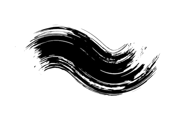 trazo de pincel negro