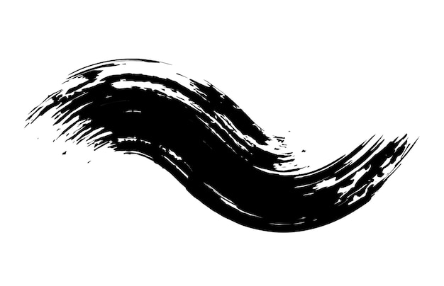 trazo de pincel negro