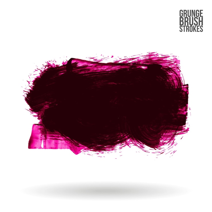 Vector trazo de pincel y textura grunge vector abstracto elemento pintado a mano diseño de subrayado y borde