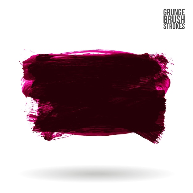 Trazo de pincel y textura Grunge vector abstracto elemento pintado a mano