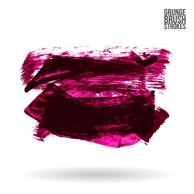 Trazo de pincel y textura Grunge vector abstracto elemento pintado a mano