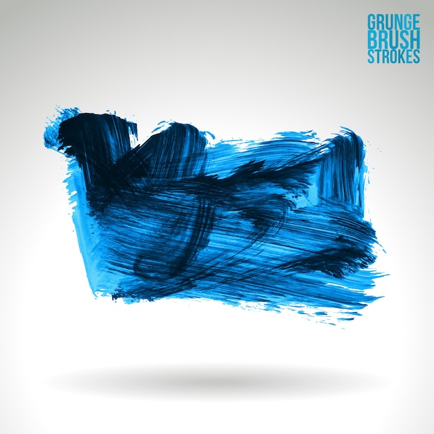 Trazo de pincel y textura Grunge vector abstracto elemento pintado a mano