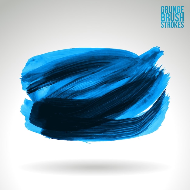 Trazo de pincel y textura Grunge vector abstracto elemento pintado a mano