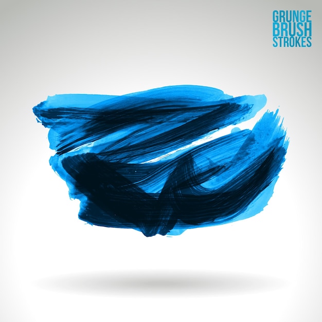 Trazo de pincel y textura Grunge vector abstracto elemento pintado a mano