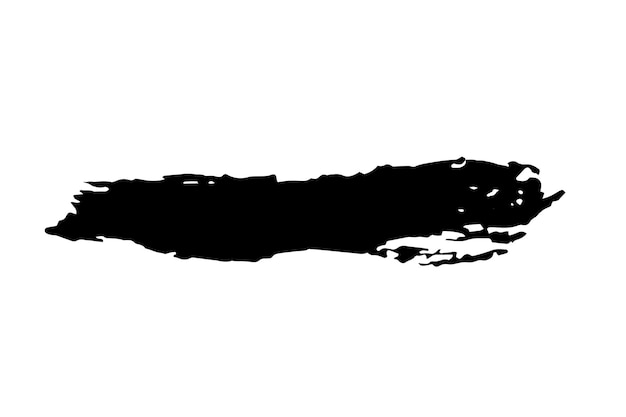 Trazo de pincel de textura de rímel aislado sobre fondo blanco