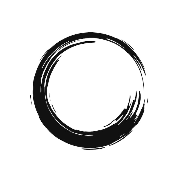 Trazo de pincel de tinta negra vectorial
