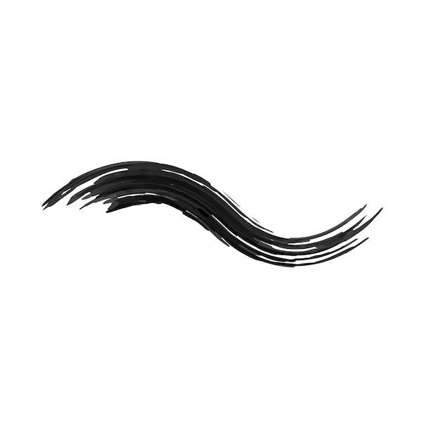 Trazo de pincel de tinta negra vectorial