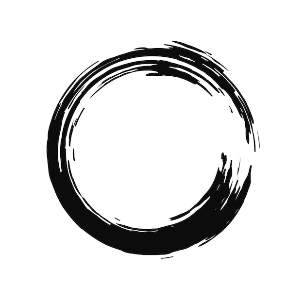 Trazo de pincel de tinta negra vectorial