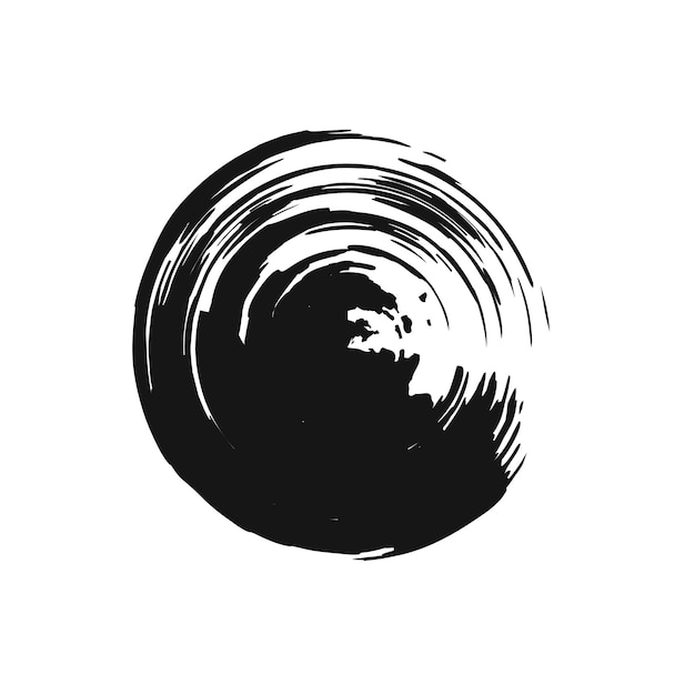 Trazo de pincel de tinta negra vectorial