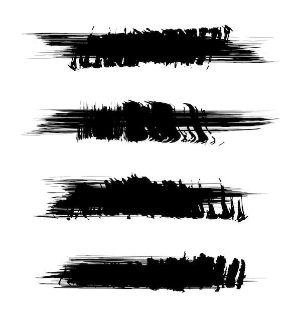Trazo de pincel de tinta negra