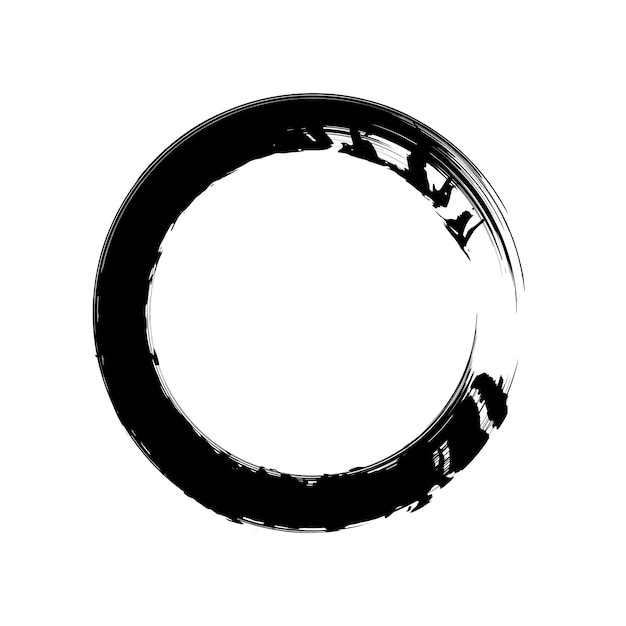 Trazo de pincel de tinta negra