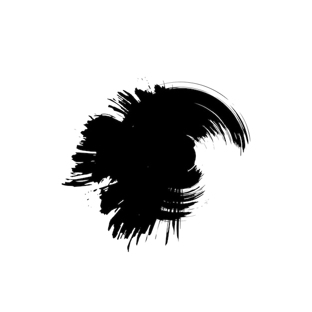 Trazo de pincel de tinta negra