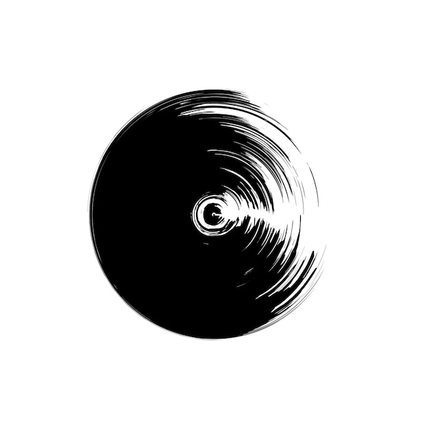 Trazo de pincel de tinta negra