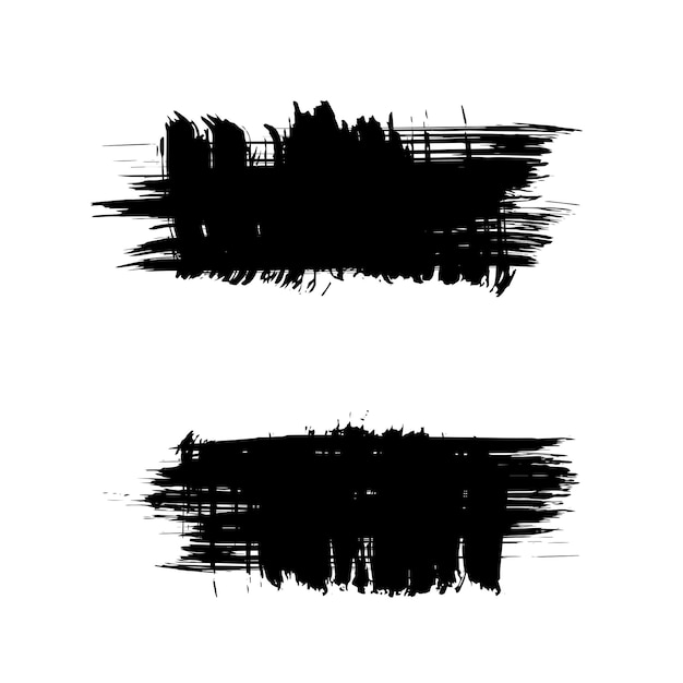 Trazo de pincel de tinta negra