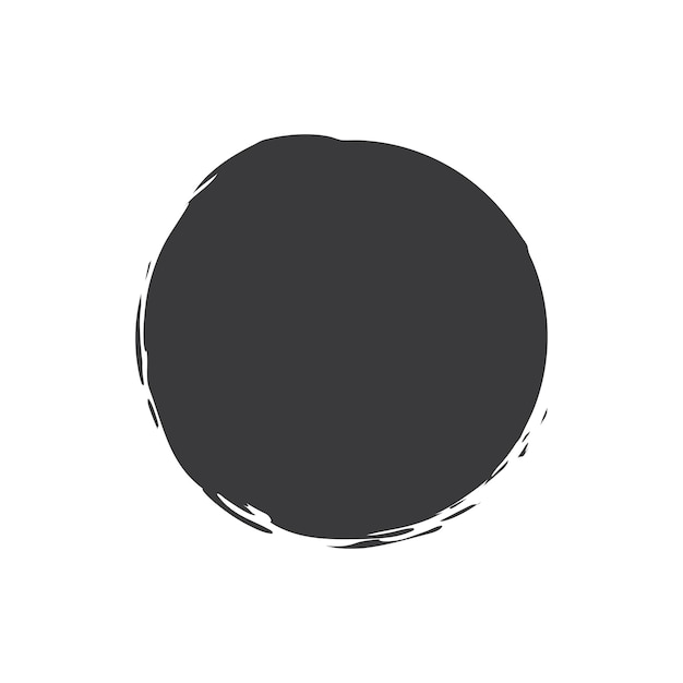El trazo de pincel del vector del círculo grunge