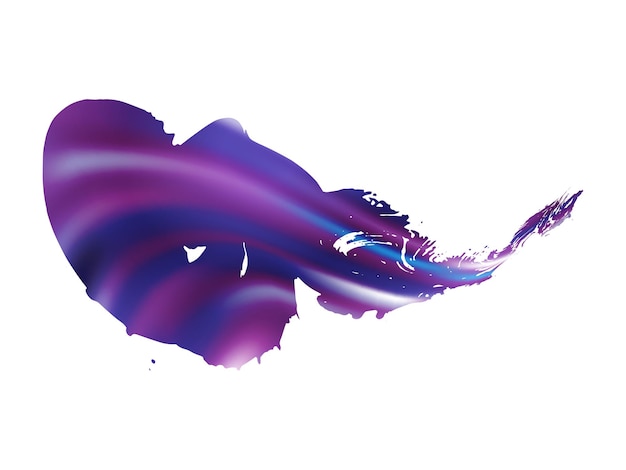 Trazo de pincel vectorial. salpicadura de líquido abstracto. pincel de degradado. splash aislado sobre fondo blanco. pincelada de banner de venta. fondo con textura de acuarela. morado violeta