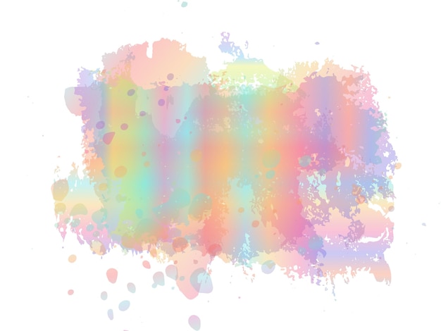 Trazo de pincel vectorial. Salpicadura de líquido abstracto. Pincelada de banner de venta. Pincel de degradado holográfico. Fondo con textura de acuarela. Splash aislado sobre fondo blanco.