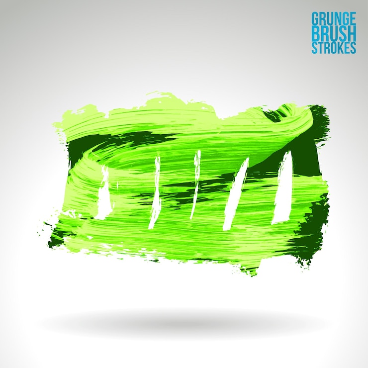 Vector trazo de pincel verde y textura. grunge vector abstracto mano - elemento pintado.