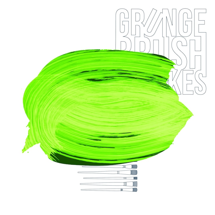 Vector trazo de pincel verde y textura. grunge vector abstracto mano - elemento pintado.