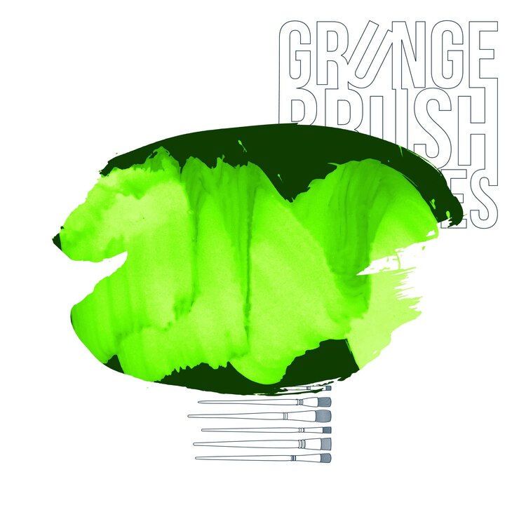 Vector trazo de pincel verde y textura. grunge vector abstracto mano - elemento pintado.