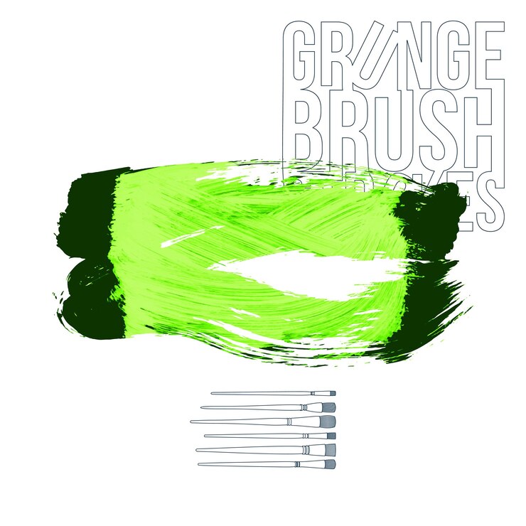 Vector trazo de pincel verde y textura. grunge vector abstracto mano - elemento pintado.