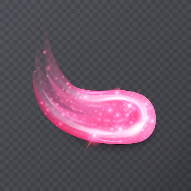Trazos de lápices labiales líquidos lápiz labial líquido rosa con textura brillante sobre fondo oscuro