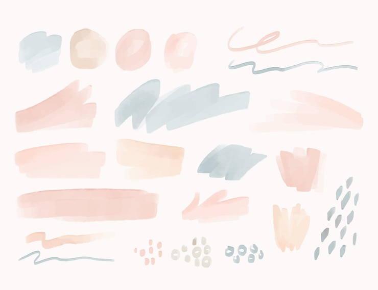 Vector trazos y manchas de acuarela abstracta