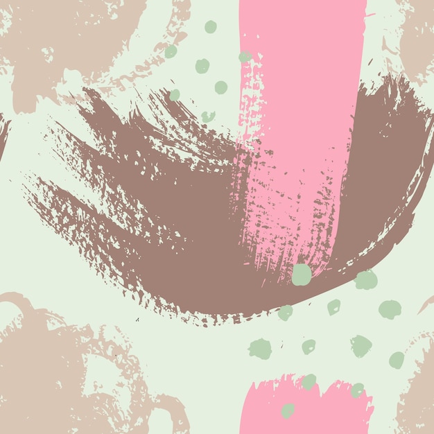 Trazos de pincel de patrones sin fisuras. Fondo colorido abstracto de Grunge para la impresión del cartel, folleto, tarjeta, impresión, textil, cubierta. Diseño minimalista de moda en colores rosa y menta.