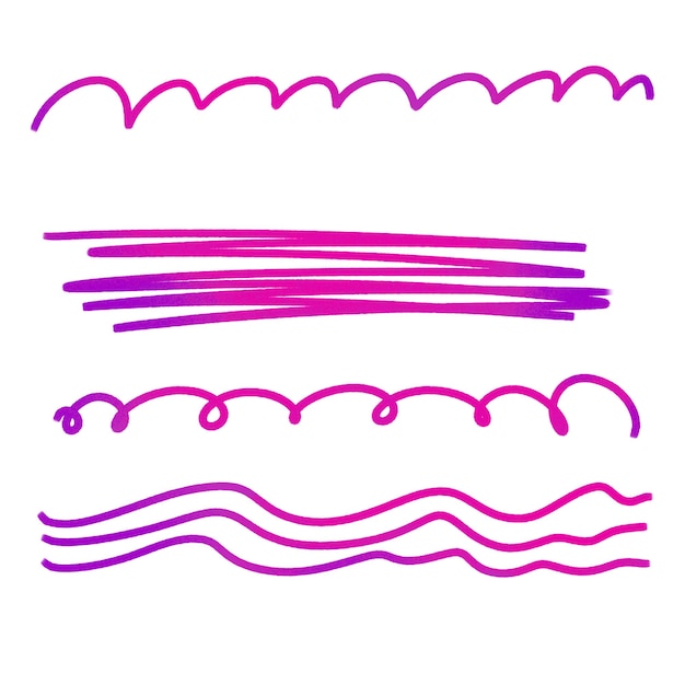 trazos rectos marcas onduladas en zigzag con elementos de superficie de textura grunge para diseñadores