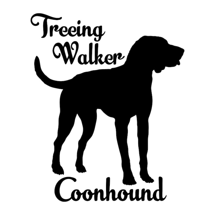 Vector treeing walker coonhound silueta de perro perro razas de perro vector de logotipo el amor me el amor de mi perro silueta
