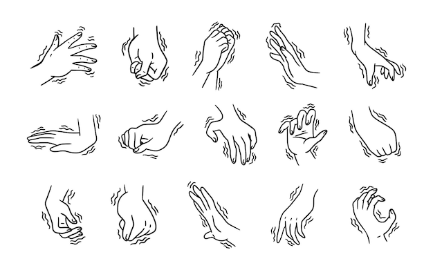 Vector tremor contorno temblor en las manos síntomas de trastornos mentales enfermedad de parkinson