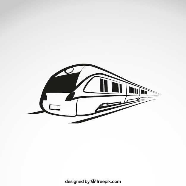 Vector tren de alta velocidad