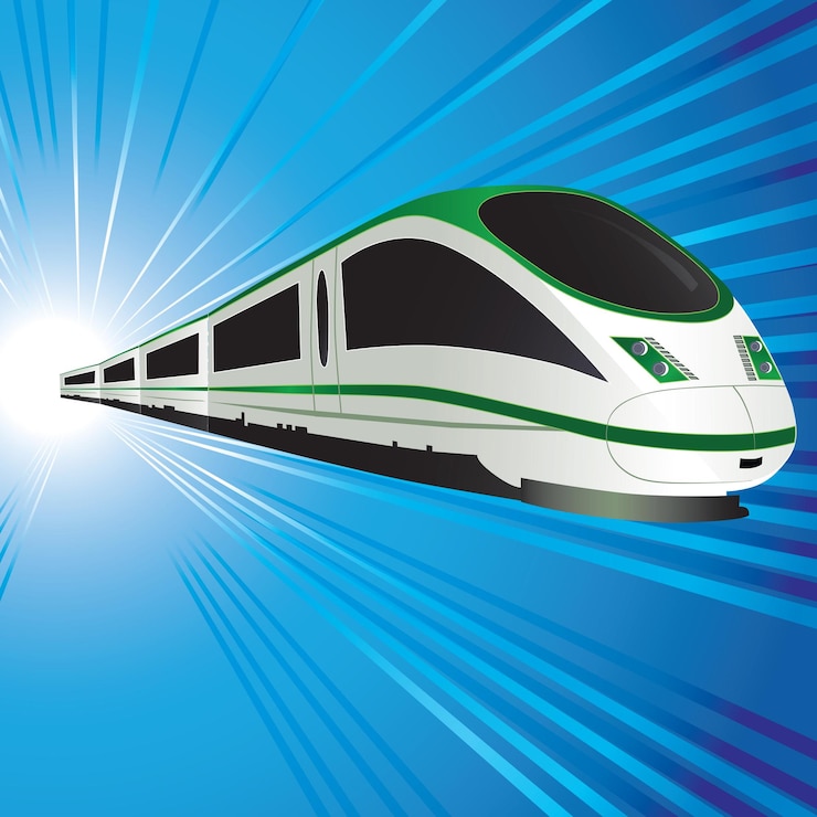 Vector tren de alta velocidad