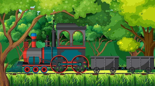 Tren con escenario natural