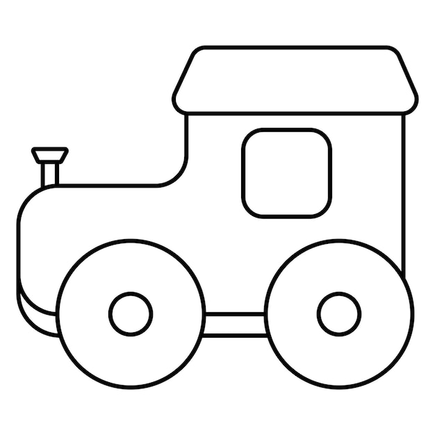 tren de juguete día de los niños jardín de infantes línea de iconos