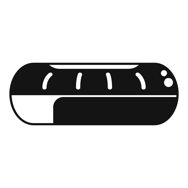 El tren monorraíl se mueve en el estilo simple del icono ferroviario