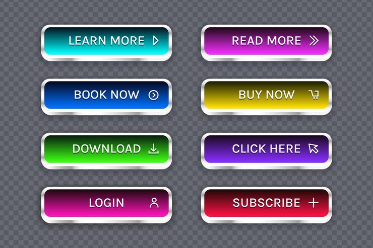 Vector trendy buttons for web and app design set of action button ready web concept element for website