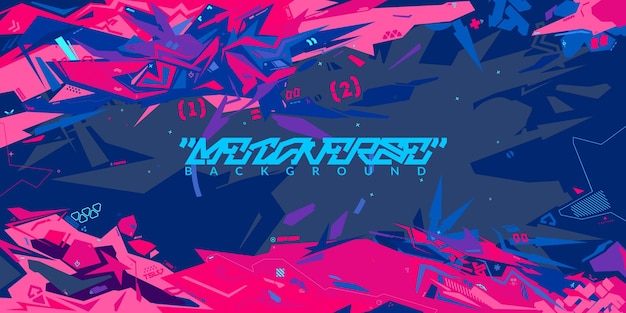 Trendy Futuristic Mecha Gundam Cyberpunk Metaverse Colorful Abstract Urban Street Art Graffiti Estilo Vector Ilustración Plantilla Fondo