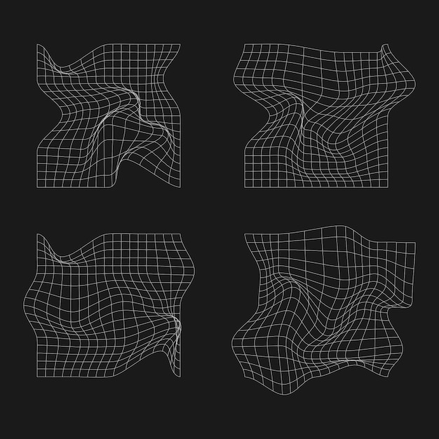 Trendy retro futurista elementos de diseño geométrico formas simples formas y marcos inspirados en el brutalismo