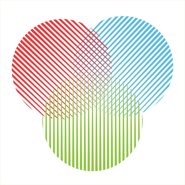 Tres círculos con transición Logotipo simple abstracto para aplicaciones o negocios