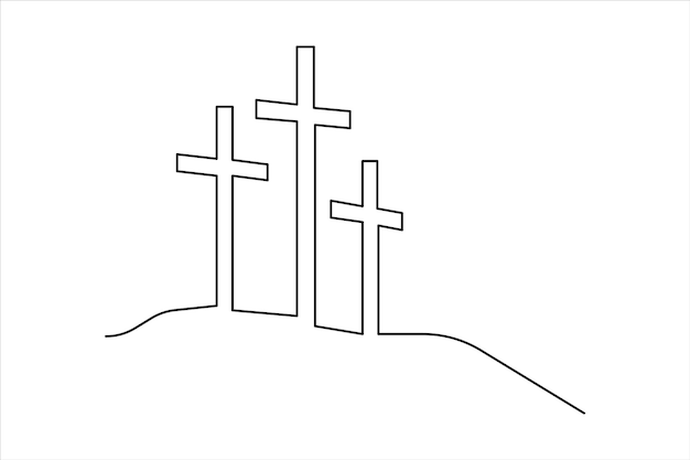 Tres cruces en una colina